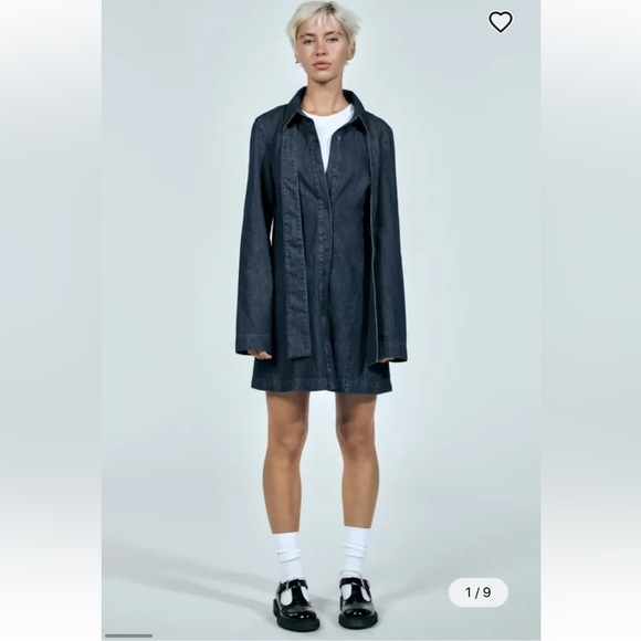 Zara Cotton Denim Dress - Picture 3 of 14